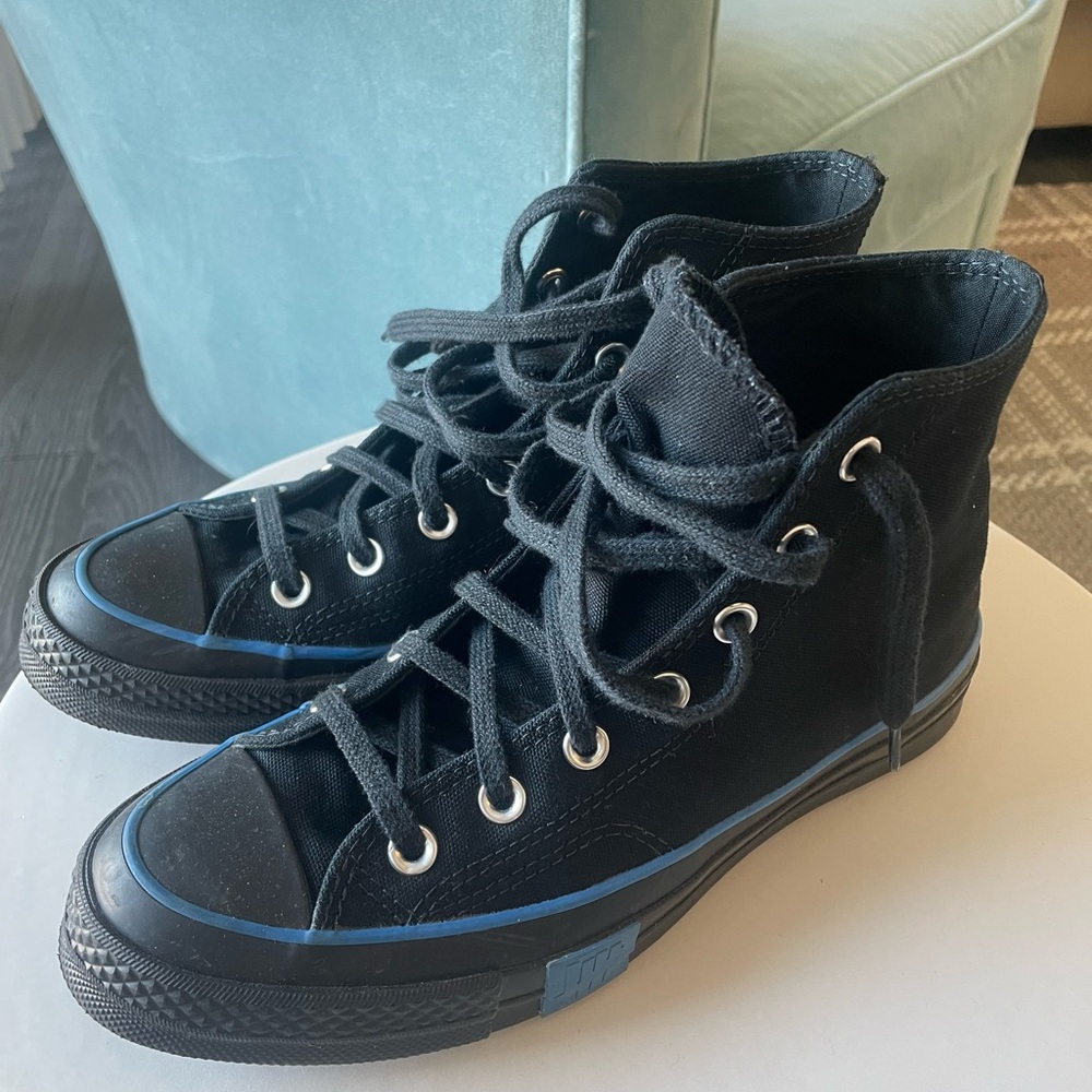 Black Converse x undefeated chuck  70 Hi Sneakers with Blue size 8